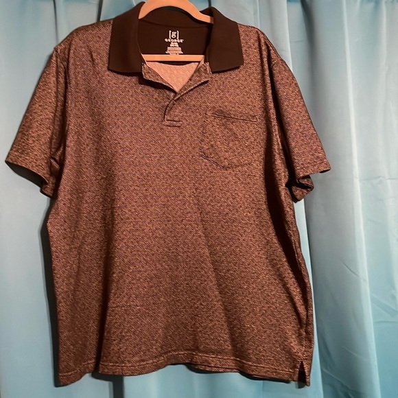 George Other - Mens polo black grey pocket shirt george XL